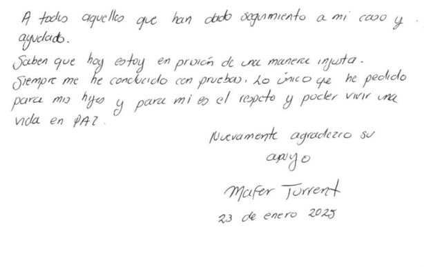 Esta es la emotiva carta que Mafer Turrent envía a sus hijos