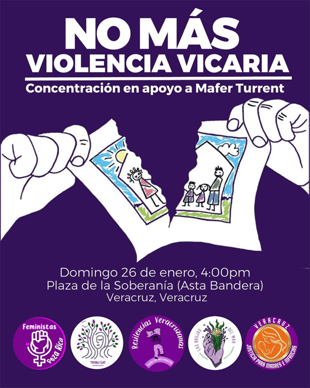 Anuncian concentración en apoyo a Mafer Turrent, víctima de violencia vicaria en Veracruz