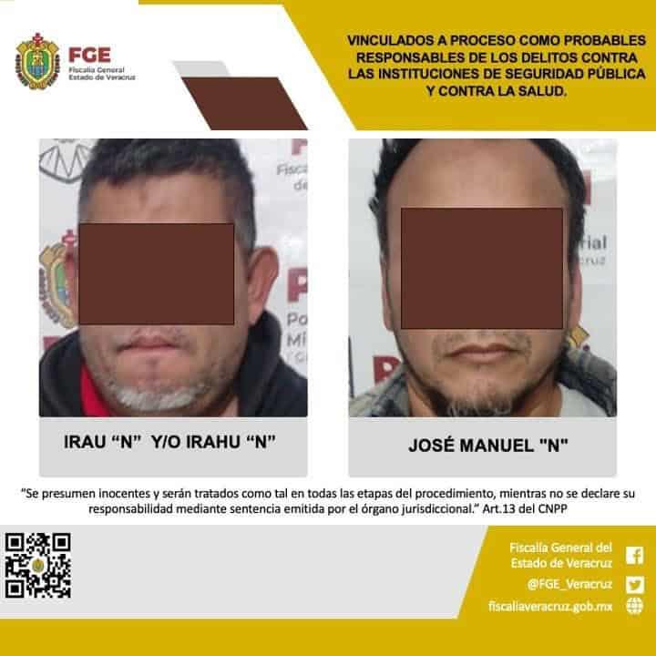 Vinculan a proceso a dos en Misantla por agresión a policías y posesión de droga