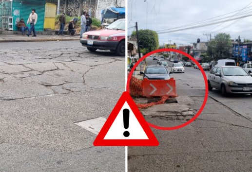 Se cae a pedazos: avenida Chedraui Caram en Xalapa con alcantarilllas y calles en pésimas condiciones