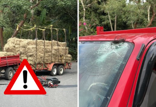 Dos motociclistas sufren fuerte accidente en Vega de Alatorre; están graves 