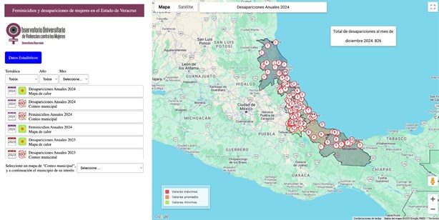 Desaparecieron 826 mujeres y se cometieron 64 feminicidios en 2024: OUVMujeres