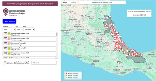 OUVMujeres registró más de 800 desapariciones y 64 feminicidios en Veracruz en 2024