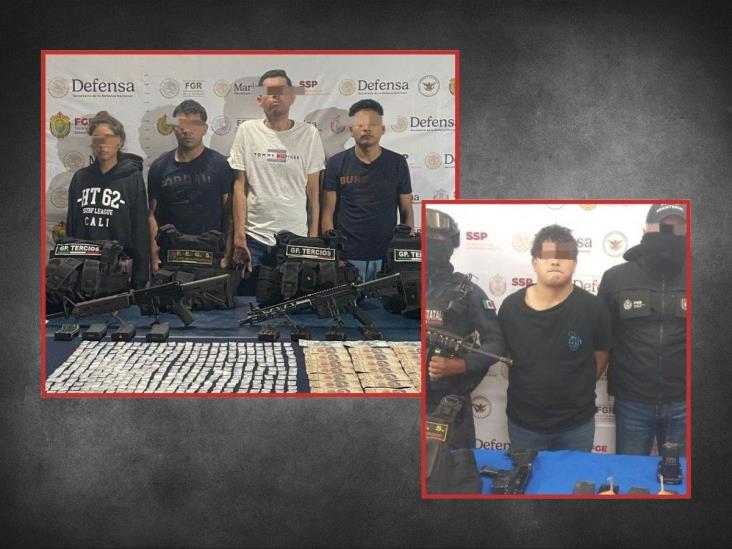 En Tuxpan y Tihuatlán, detienen a cinco con drogas y armas