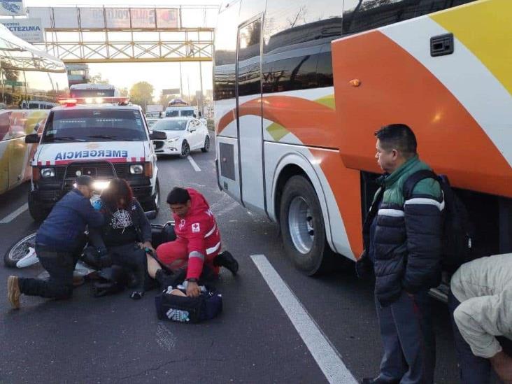 Motociclista herido tras choque con autobús en el bulevar Banderilla