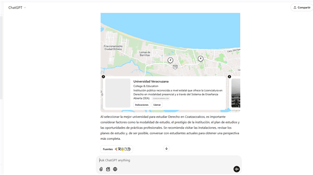 La mejor universidad para estudiar Derecho en Coatzacoalcos, según la Inteligencia Artificial