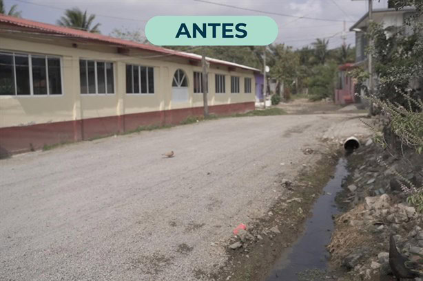 Paty Lobeira inaugura obra de rehabilitación con concreto hidráulico en Los Predios