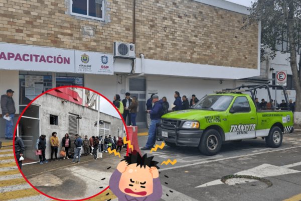 Viajan desde Tuxpan para tramitar licencias de conducir en Xalapa; hay desabasto