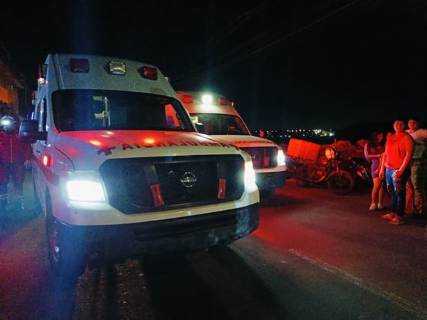 Fuerte accidente entre motociclistas en Lomas de Río Medio 4, Veracruz | VIDEO