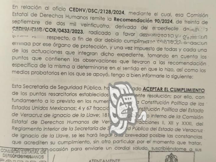 CNDH destapa golpes, fraude y abuso de SSP  en zona centro de Veracruz contra ciudadano