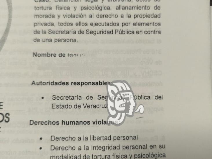 CNDH destapa golpes, fraude y abuso de SSP  en zona centro de Veracruz contra ciudadano