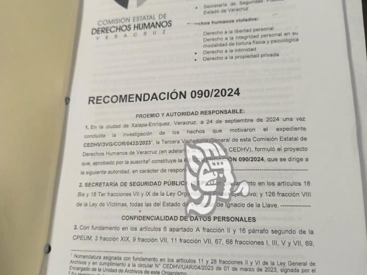 CNDH destapa golpes, fraude y abuso de SSP  en zona centro de Veracruz contra ciudadano