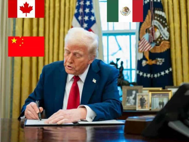 Trump impone aranceles del 25 % para México y Canadá y 10 % para China