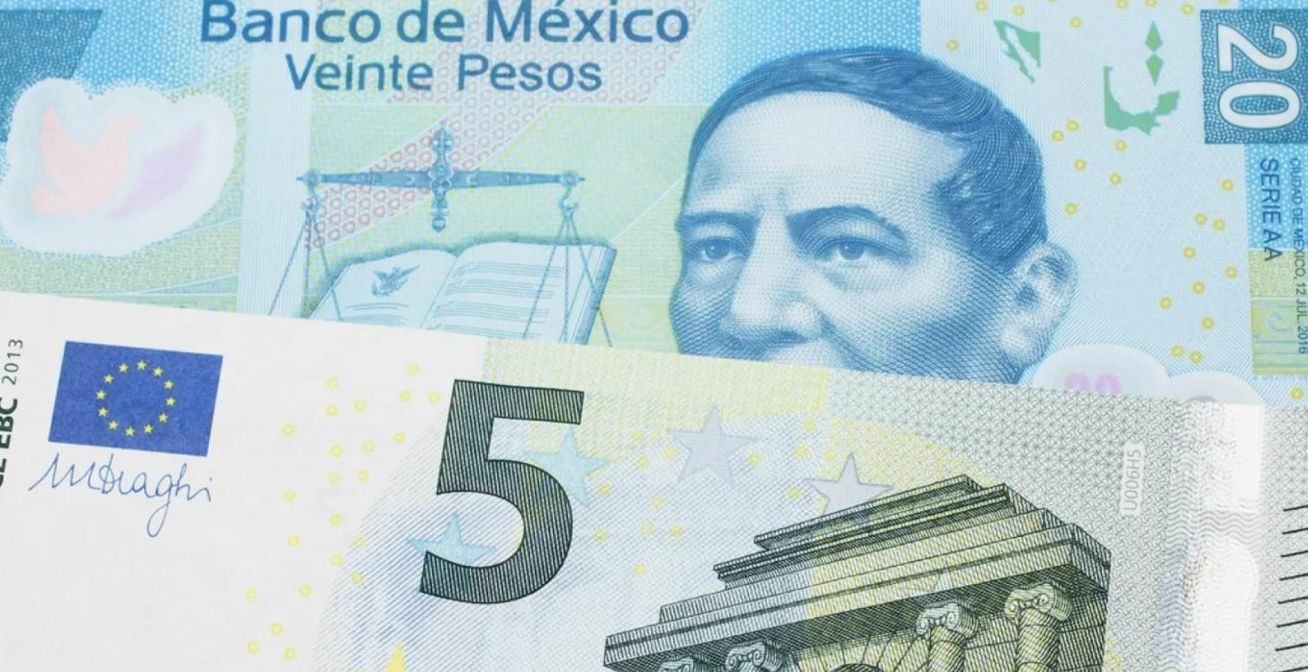 Euro frente al peso mexicano HOY 02 de febrero