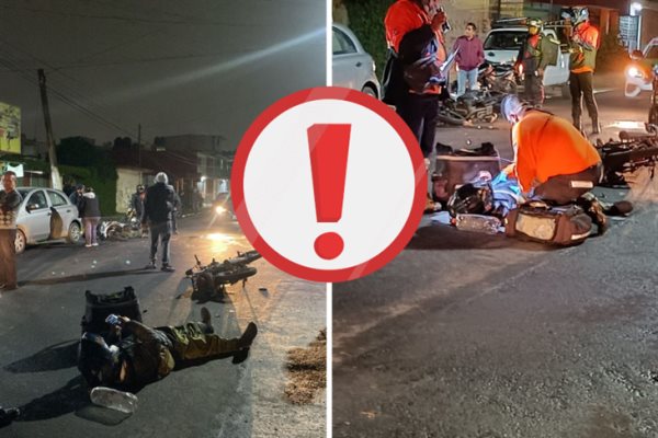 ¡Encontronazo! se registra choque entre dos motociclistas en Xalapa
