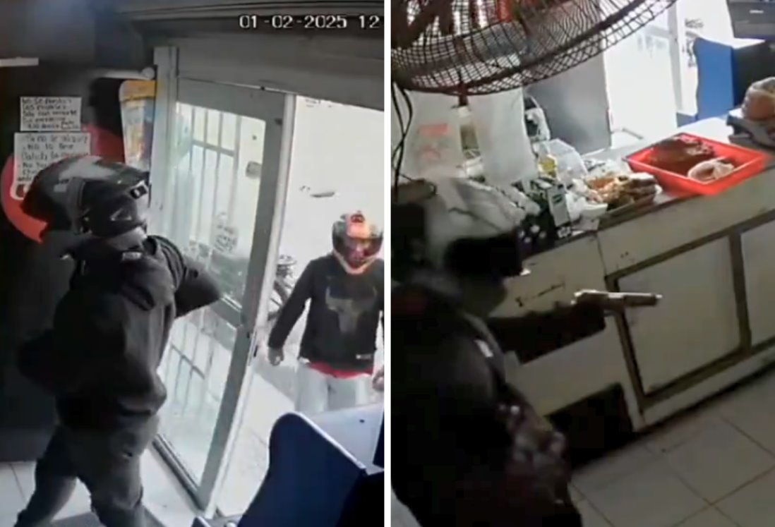 Captan a cuatro sujetos armados asaltando tienda de abarrotes en zona norte de Veracruz | VIDEO
