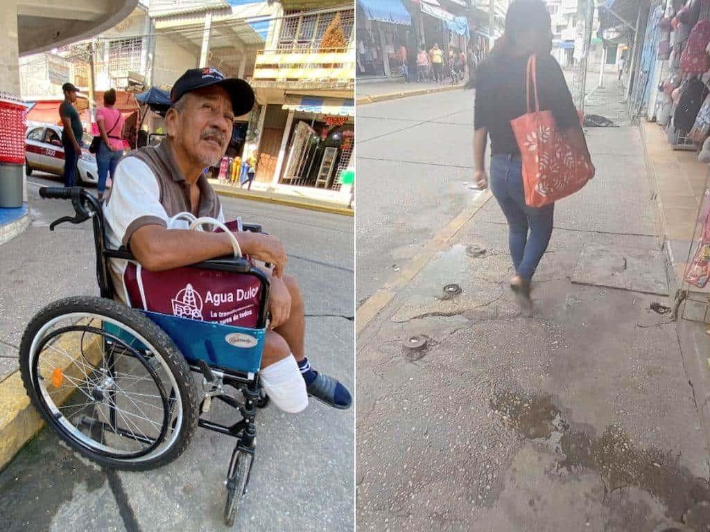 Urgen más rampas para discapacitados en calles de Agua Dulce
