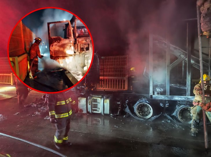 Termina en cenizas: se incendia tráiler en la autopista Orizaba-Córdoba (+Video)