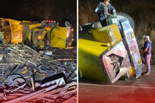 ¡Perdió el control!; volcadura de tráiler en Maltrata, deja dos personas lesionadas (+Video)