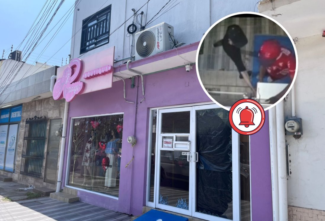 Captan a ladrones ingresando a una boutique en el Fraccionamiento Reforma