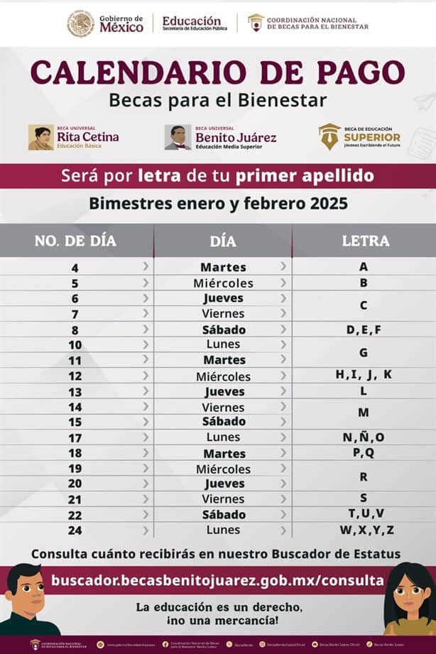 Beca Rita Cetina 2025: este día de febrero entregarán las tarjetas a los estudiantes en Veracruz