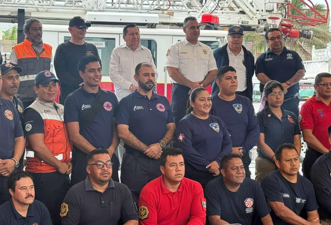 Bomberos de diferentes municipios de Veracruz reciben capacitación