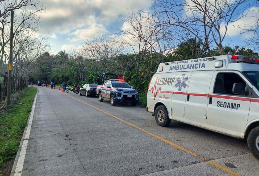 Motociclista pierde la vida al derrapar en carretera de Ángel R. Cabada