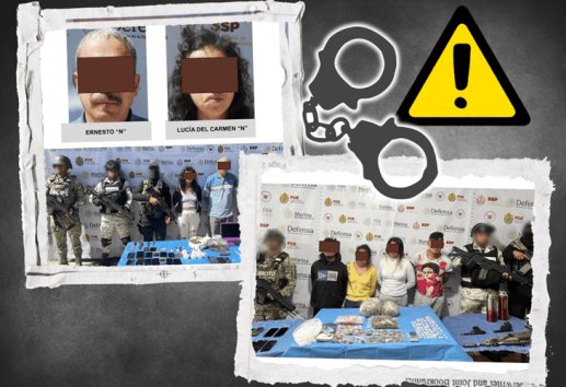 Capturan a tres hombres y tres mujeres asegurándoles droga, tras cateos en Teocelo y Xalapa