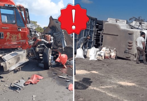 Se registra choque en la carretera federal Córdoba-Veracruz; dos tráileres se dan encontronazo