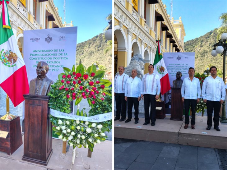 Conmemoran aniversario de la promulgación de la Constitución Política en Orizaba