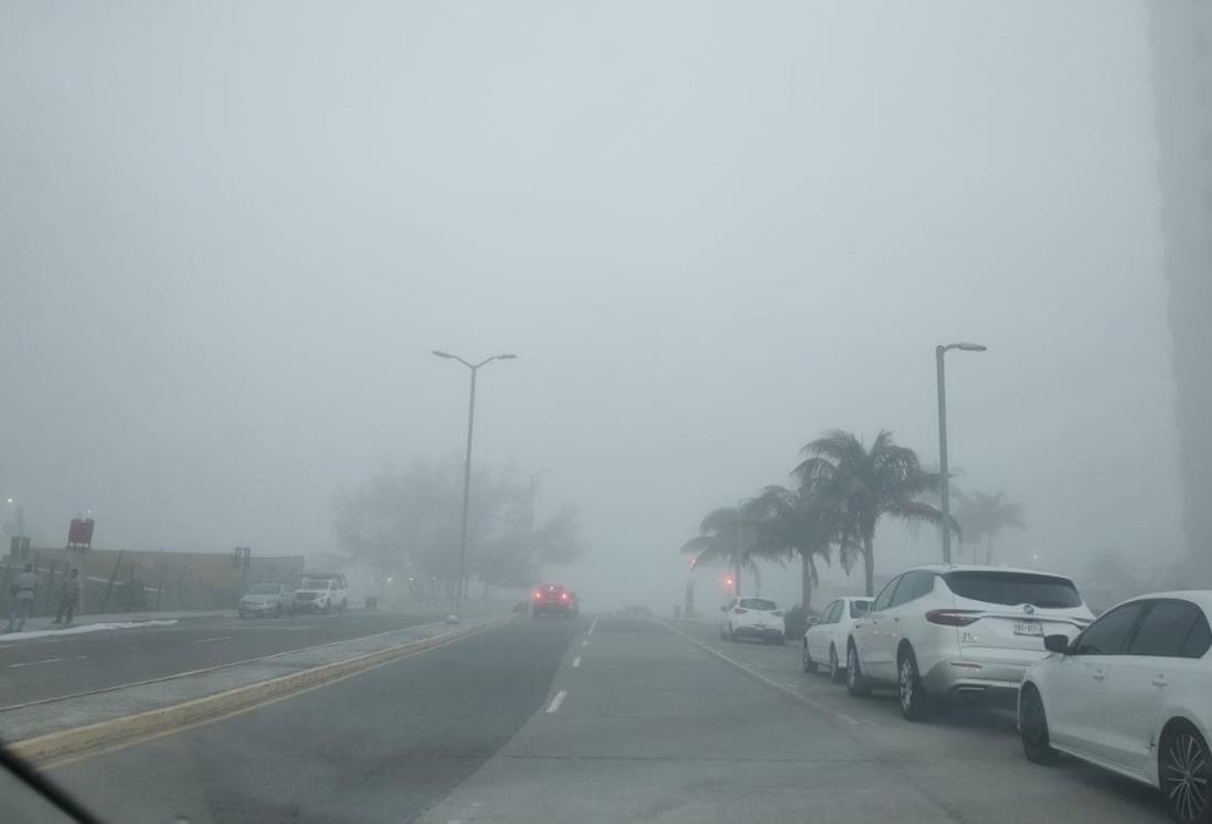 Veracruz y Boca del Río son cubiertos por una densa niebla