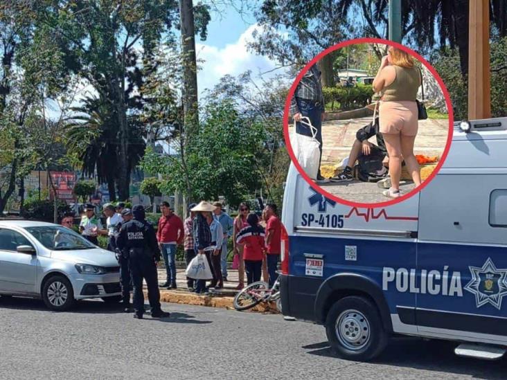 Arrollan a ciclista en la glorieta de Los Sauces en Xalapa