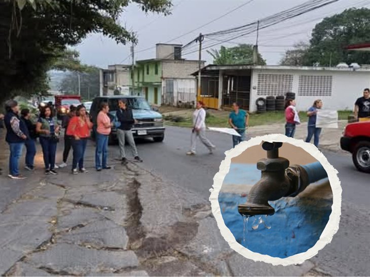 Sin agua en Casa Blanca y colonias circunvecinas de Xalapa; bloquean carretera a Alto Lucero