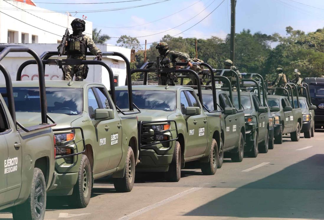 Tras ola de violencia llegan 300 elementos del Ejército a Tabasco