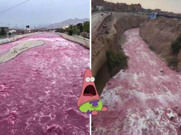 Quedó en VIDEO; río de Perú se tiñe de rojo y causa alarma