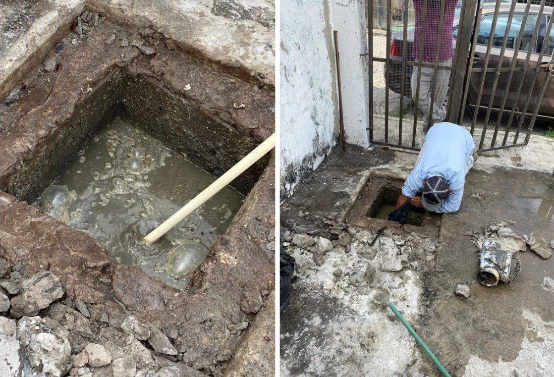 Aguas negras inundan casa en colonia Dos Caminos de Veracruz; vecinos exigen solución