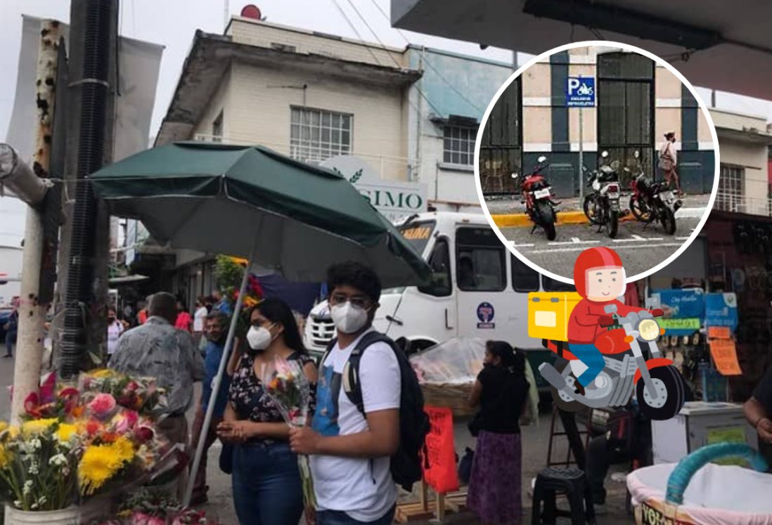 Estos son los espacios gratis para estacionar tu moto en el centro de Veracruz