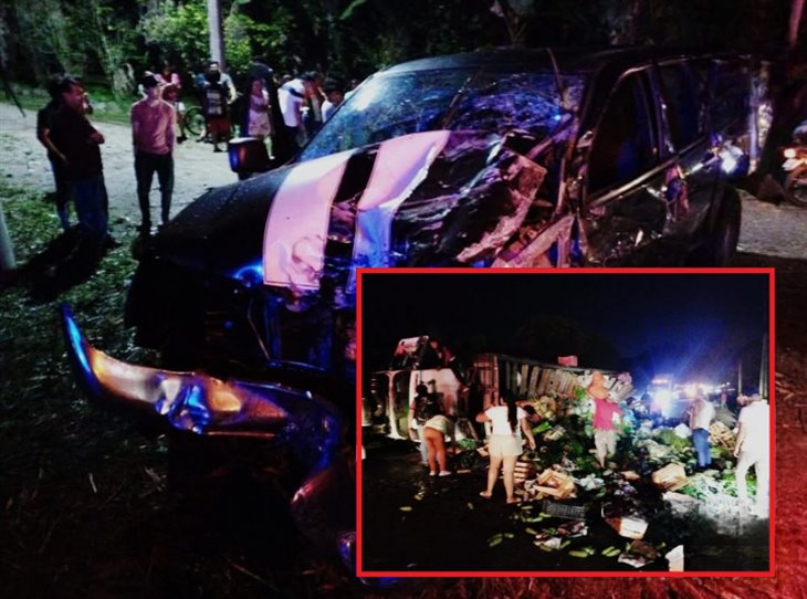 Vuelca camión cargado en la la carretera Yanga-Tezonapa; rapiñeros atacan