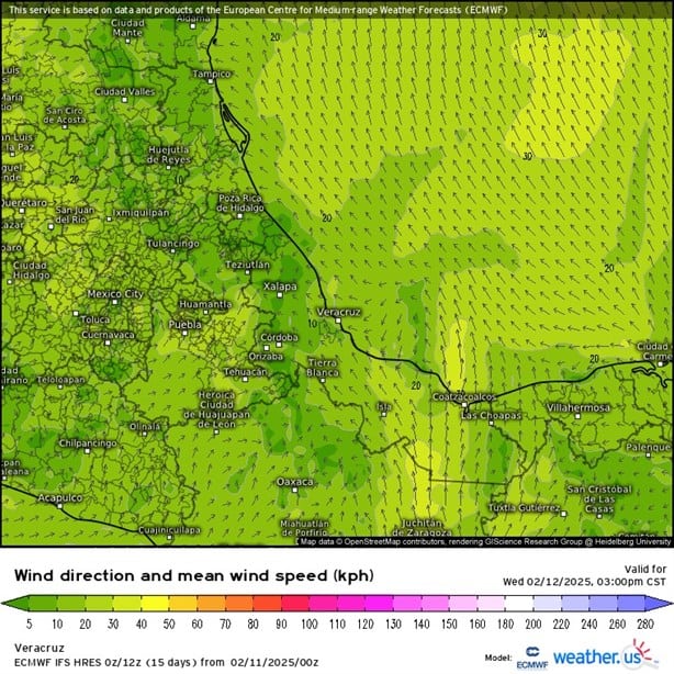 Ya viene la Surada, esta serán las rachas máximas de viento en las costas; así estará el clima en Coatzacoalcos