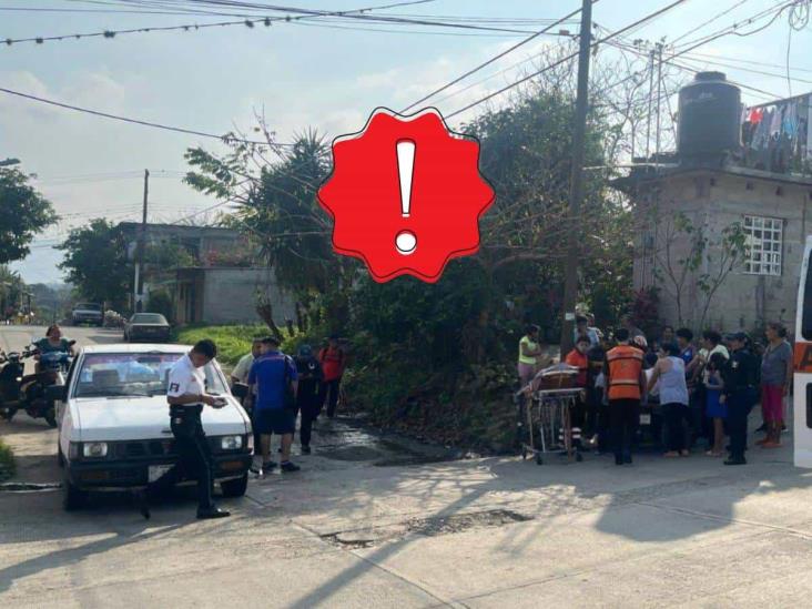 Accidente en colonia Sector Popular de Misantla deja un menor lesionado