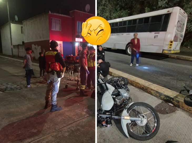 ¡Encontronazo! se registra choque entre motociclistas en avenida Rébsamen en Xalapa