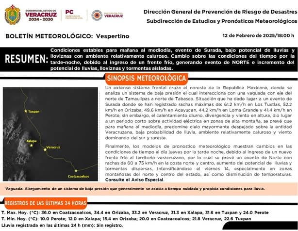 Por surada en Coatzacoalcos, Protección Civil emite importantes recomendaciones