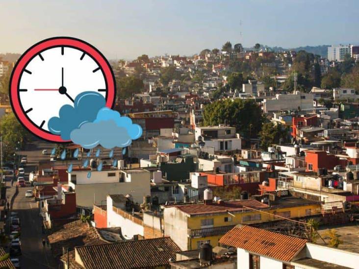 ¿A qué hora lloverá  en Xalapa este jueves13 de febrero?