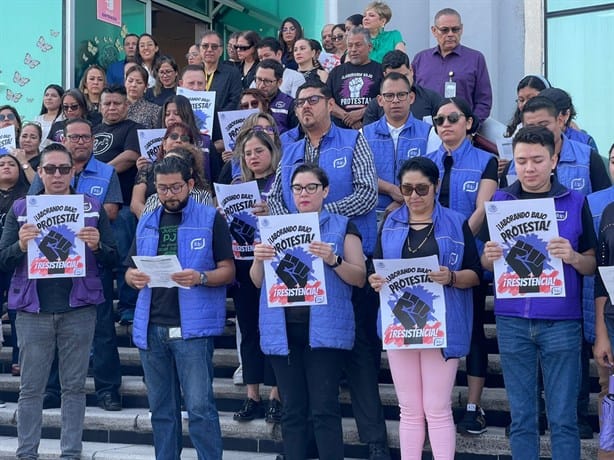 La Delegación Veracruz del Instituto Federal de la Defensoría Pública realizaron una protesta simbólica