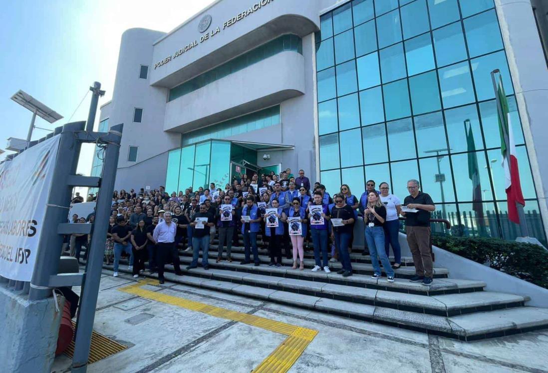 La Delegación Veracruz del Instituto Federal de la Defensoría Pública realizaron una protesta simbólica