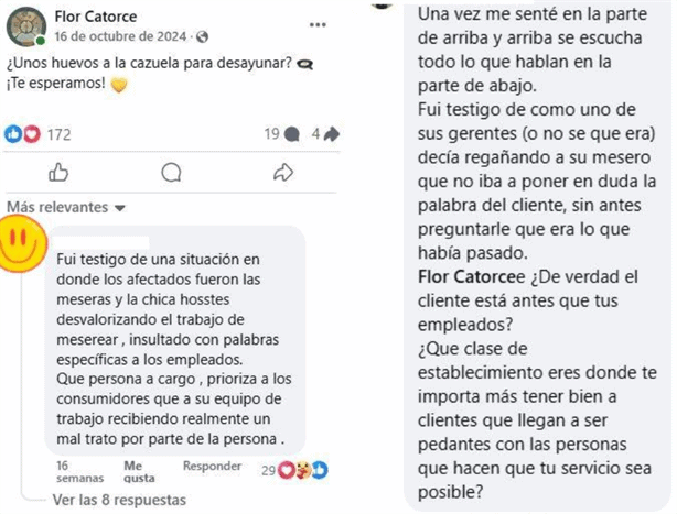 Denuncian a cafetería Flor Catorce en Xalapa; por maltrato laboral