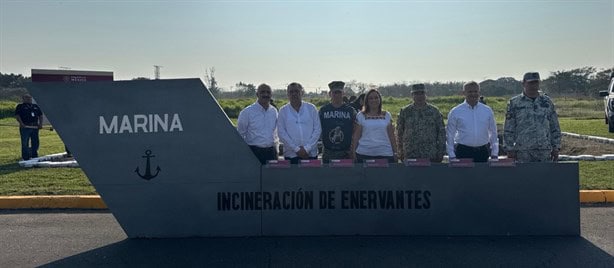 Secretaría de Marina incinera más de media tonelada de narcóticos en Veracruz