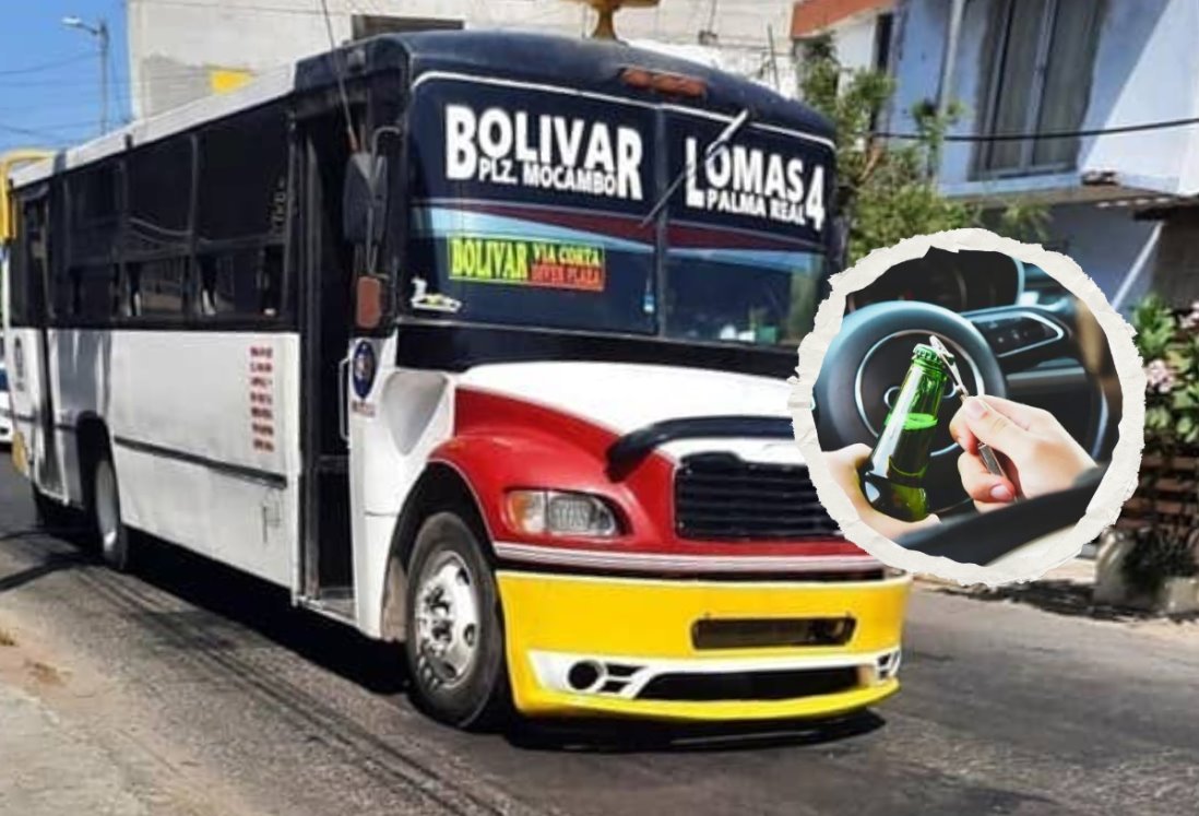 ¿De cuánto es la multa en Veracruz para conductores de transporte público con aliento alcohólico?