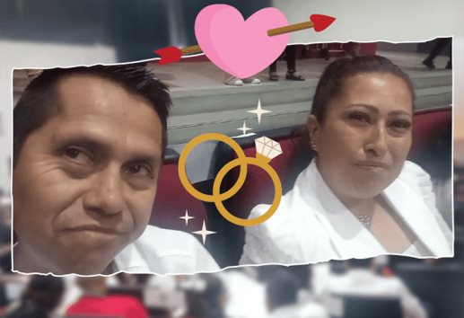 Elizabeth y Gerardo, con hijas y 17 años de amor, se casan ante la ley en las Bodas Colectivas (+VIDEO)