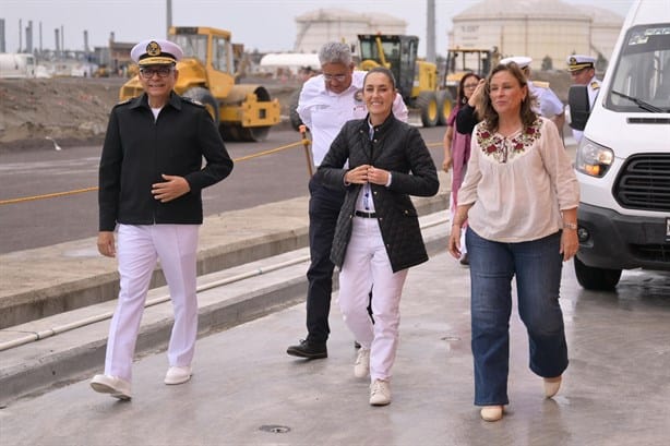 Claudia Sheinbaum y Rocío Nahle supervisan infraestructura portuaria de Veracruz